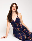 SPA STRAP FLORAL PRINTED MAXI WRAP DRESS, Gilli