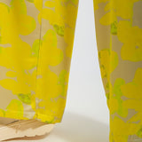 WIDE LEG TROUSERS IN YELLOW FLORAL, Q2
