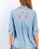 Billy T - Summer Petal Embroidered Shirt