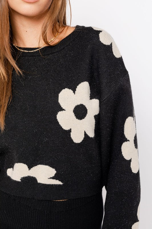 DAISY CROP SWEATER (Various Colors), Le Lis