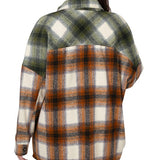 OVERSIZED YARN DYED PLAID SHACKET, Zenana (Plus Size Only)