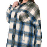 OVERSIZED YARN DYED PLAID SHACKET, Zenana (Plus Size Only)