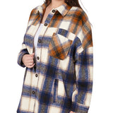 OVERSIZED YARN DYED PLAID SHACKET, Zenana (Plus Size Only)