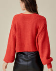 ROUND NECK CROP SWEATER (Various colors), Mustard Seed