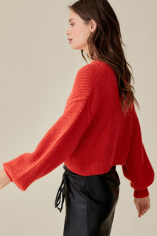 ROUND NECK CROP SWEATER (Various colors), Mustard Seed