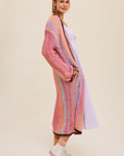 MultiColor Gradation Knit Open Cardigan (Various colors), Listicle