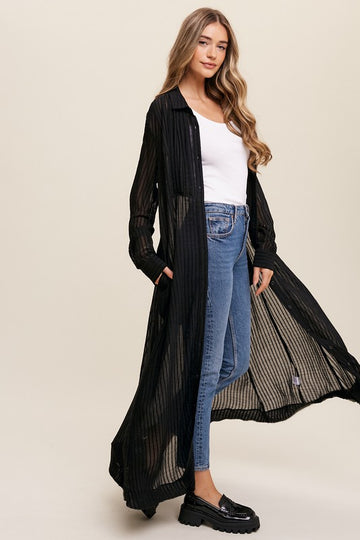 Extra Long Button Down Shirt Maxi, Listicle