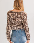 LONG SLEEVE CROCHET TOP (Various Colors), Le Lis