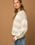 COTTON STRIPED OVERSIZED SWEATER, Gilli