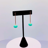 Malachite earring light green, Zhanna Jewelry