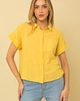 Short Sleeve Button Down Blouse, Gilli