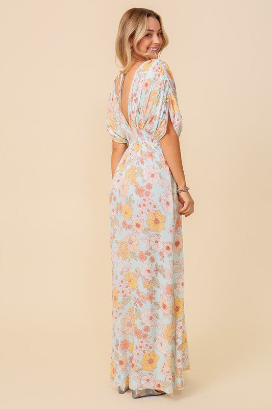 Floral print maxi sundress, Timing