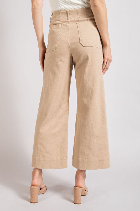 SOFT WASHED WIDE LEG PANTS, eesome