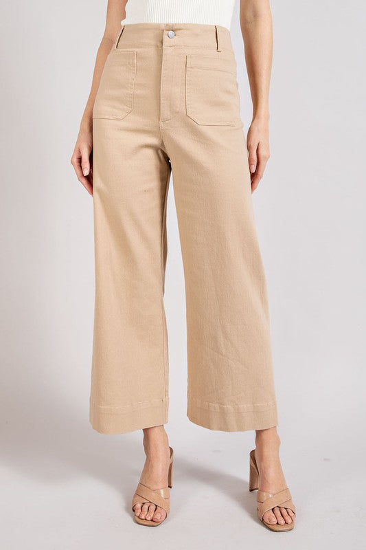 SOFT WASHED WIDE LEG PANTS, eesome