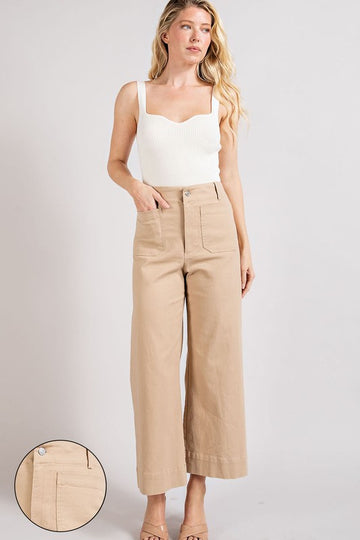 SOFT WASHED WIDE LEG PANTS, eesome