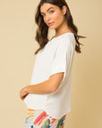 Short Sleeve V Neck Top, Various Colors- Gilli