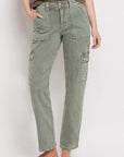 High Rise Cargo Straight Jeans, Vervet