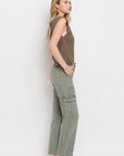 High Rise Cargo Straight Jeans, Vervet