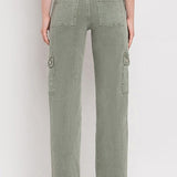 High Rise Cargo Straight Jeans, Vervet