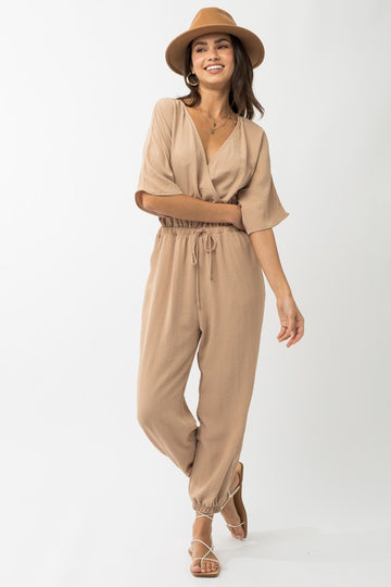 Dolman Sleeve Surplice Jumpsuit, Gilli