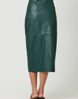 Mystree  Leather Midi Skirt