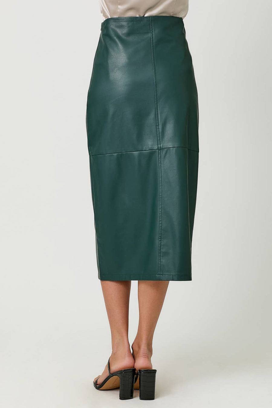 Mystree  Leather Midi Skirt