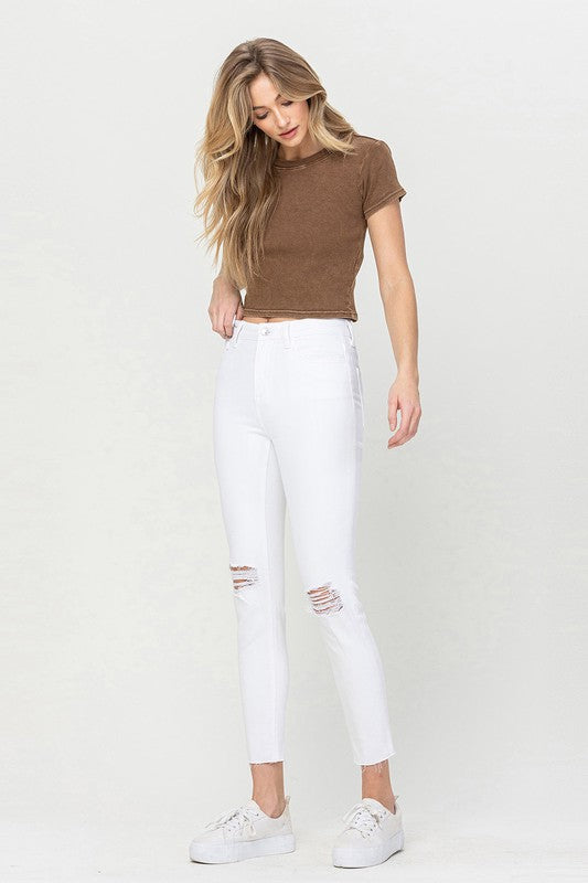 HIGH RISE CROP SKINNY, Vervet