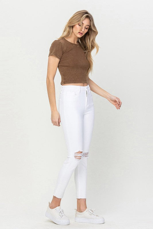 HIGH RISE CROP SKINNY, Vervet