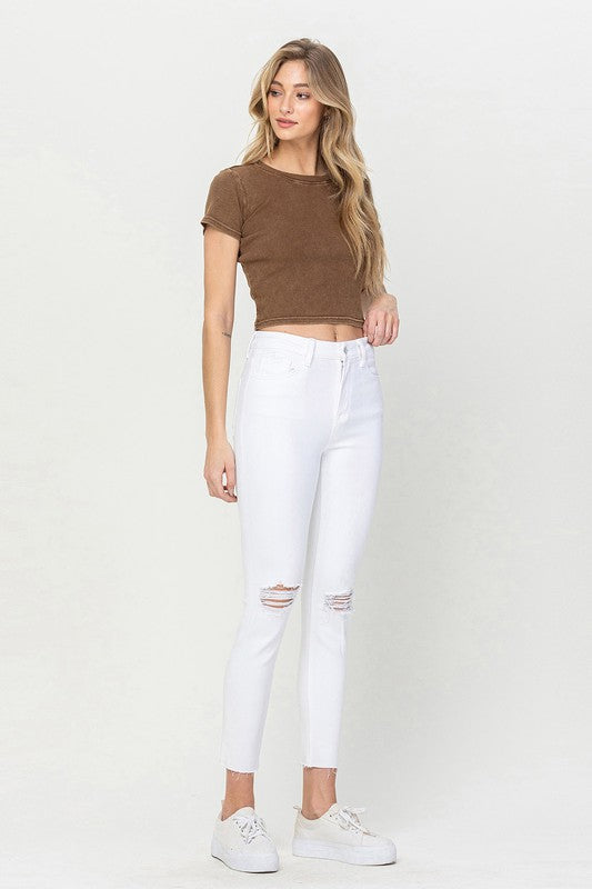 HIGH RISE CROP SKINNY, Vervet