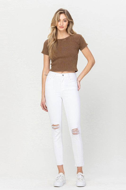 HIGH RISE CROP SKINNY, Vervet