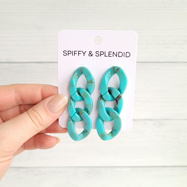 Brooklyn Earrings - Turquiose , Spiffy & Splendid