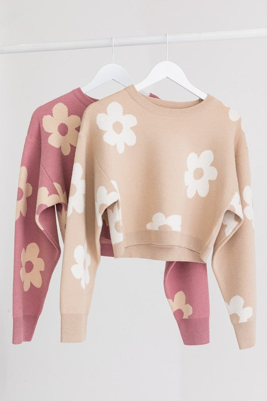 DAISY CROP SWEATER (Various Colors), Le Lis