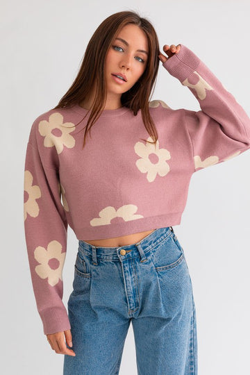 DAISY CROP SWEATER (Various Colors), Le Lis