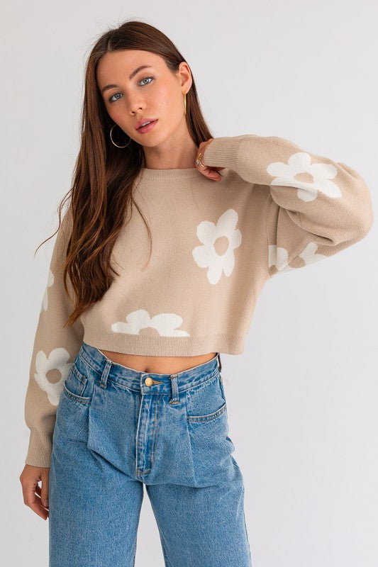 DAISY CROP SWEATER (Various Colors), Le Lis