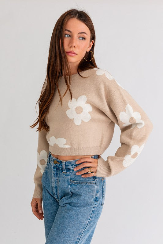 DAISY CROP SWEATER (Various Colors), Le Lis