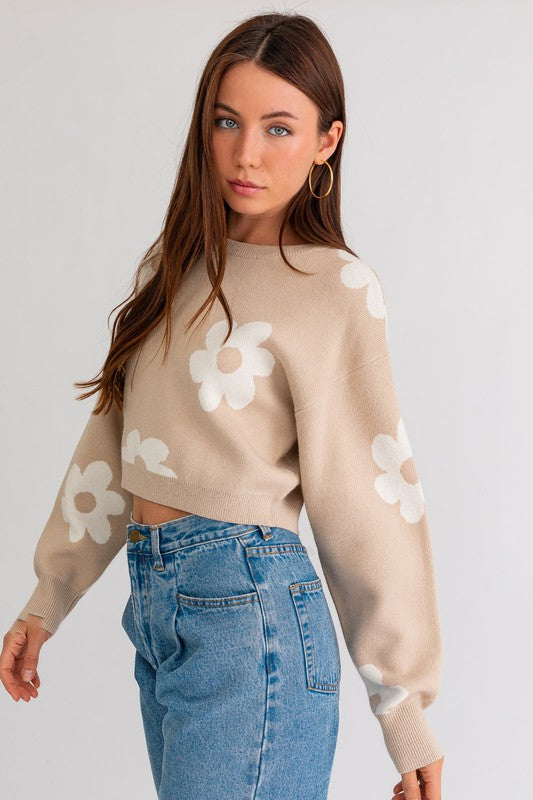 DAISY CROP SWEATER (Various Colors), Le Lis