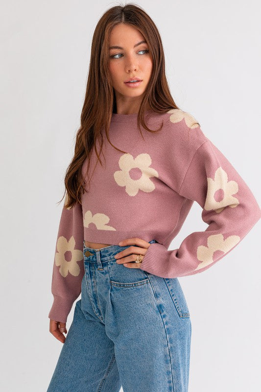 DAISY CROP SWEATER (Various Colors), Le Lis