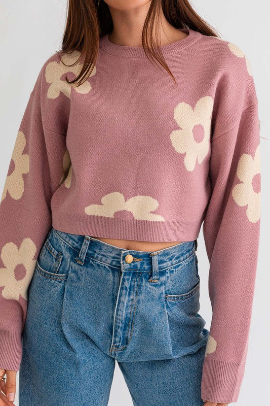 DAISY CROP SWEATER (Various Colors), Le Lis