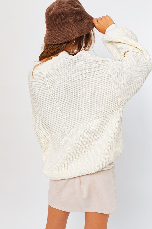 Ribbed Knitted Sweater (Various colors), Le Lis