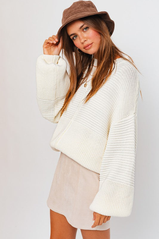 Ribbed Knitted Sweater (Various colors), Le Lis