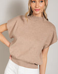 Mock Neck Short Sleeve Top (various colors), eesome