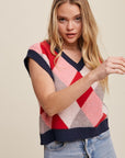 Argyle Cropped Sweater Vest, Listicle