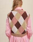 Argyle Cropped Sweater Vest, Listicle