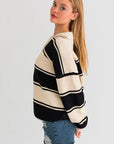 Collared Oversized Sweater Top, Le Lis