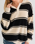 Collared Oversized Sweater Top, Le Lis