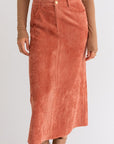 CORD MAXI SKIRT, Le Lis