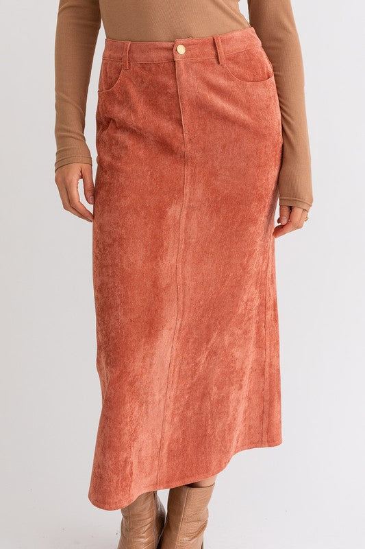 CORD MAXI SKIRT, Le Lis