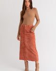 CORD MAXI SKIRT, Le Lis