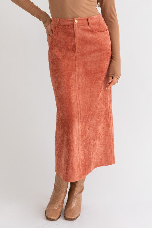 CORD MAXI SKIRT, Le Lis