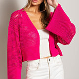EYELET KNIT CARDIGAN, eesome